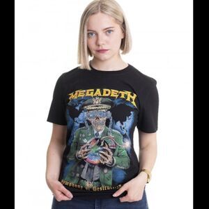 Megadeath Vic With Earth Bomb Band T-Shirt Size Medium